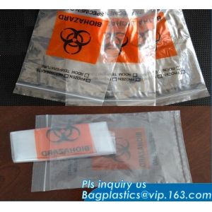 Biodegradable Biohazard Specimen Bag, Biohazard Specimen Transport Bag, Medical