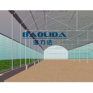 Hard Corrugated 8m Width Plastic Film Greenhouse Wind Resistant