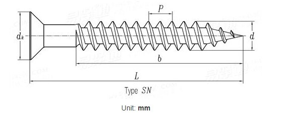 DIN 18182-2 Countersunk Head Double Threaded Drywall Screws