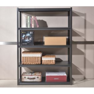 Matte Surface Metal Frame Shelving / Metal Adjustable Shelving System For Home