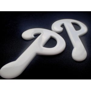 Shinny And White 3D Raised TPU Heat Transfer Patches Customized Design