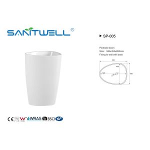 Contemporary Bathroom Pedestal Basins Ceramic Sink Basin With Size 585 * 455 *