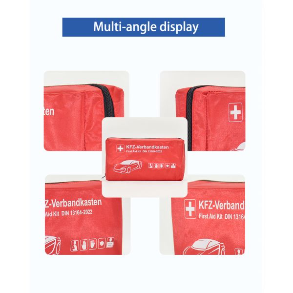 DIN13164-2022 Compliant Vehicle First Aid Kit with 3 Years Warranty and CE/ISO13485/MDR Certification