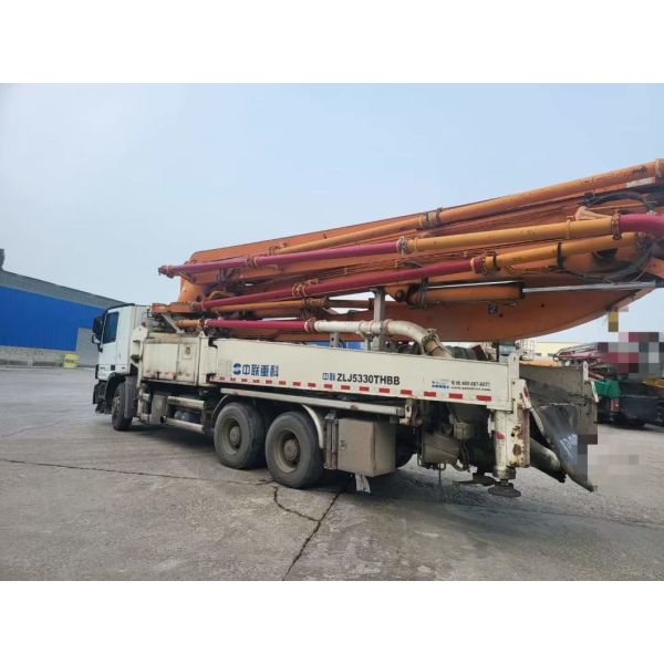 2014 Zoomlion 47m Concrete Pump Truck Concrete Boom Pump Concrete Mixer Machine Mercedes Benz Used Concrete Pump Truck