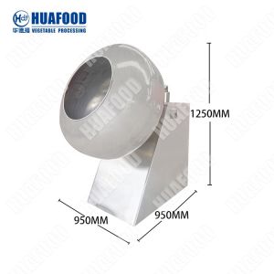 New efficient peanut dragee coater chocolate almond coating machinery