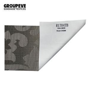 High End 100% Polyester Jacquard Motorized Roller Roman Shades Smart Semi