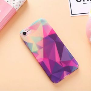 Quality Hard PC Decal All-inclusive Color Flash Lozenge Pattern Cell Phone Case Cover For iPhone 7 6s Plus for sale