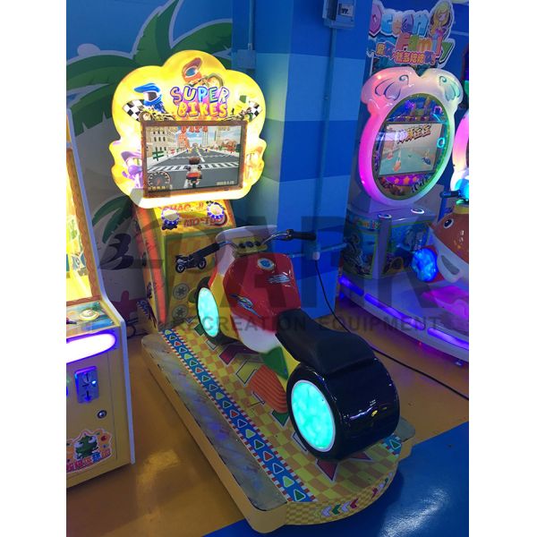 English Version 80W Motorcycle Arcade Machine 1 Player 17 Racing Maps 6 View