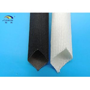 Braided High Temperature Fiberglass Sleeving , Electric Cable Protection Sleeve