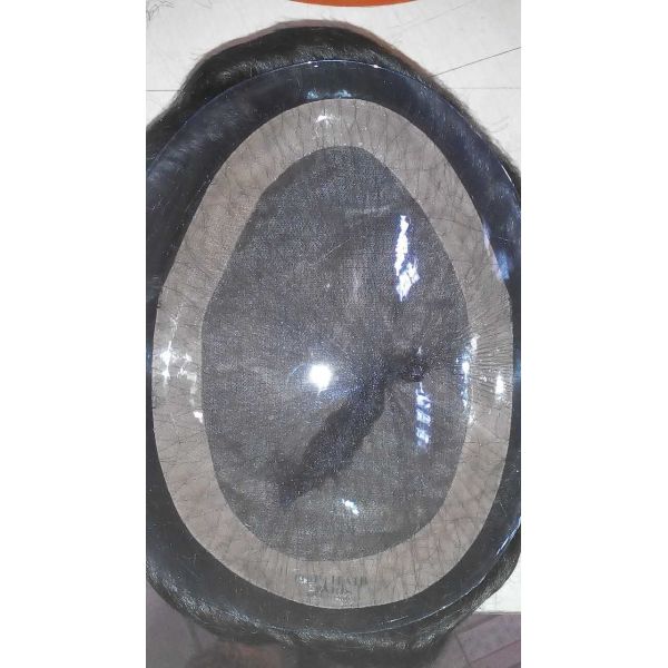 Customized Npu Brazilian Virgin Hair Men Toupee Hairpieces with client's Logo