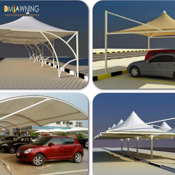 Cheap Car Roof Awning HDPE Fabric Large Size Car Park Awnings For Sale
