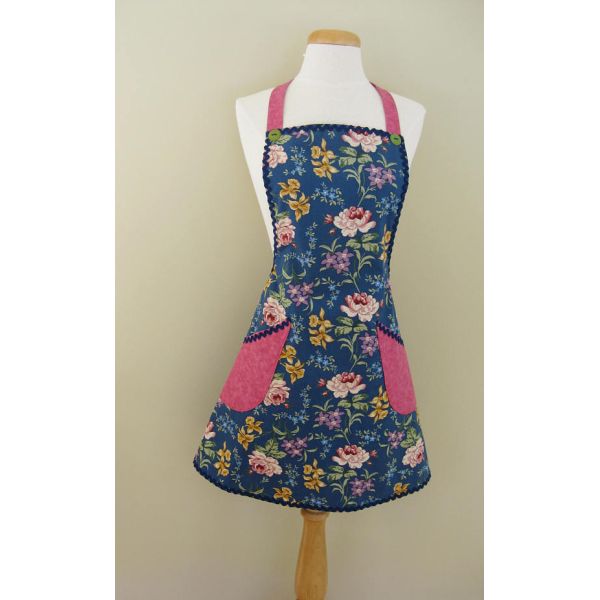 Ladies Apron, Floral Apron, Kitchen Apron, Full Cooking Apron, Gift For Women, Yellow Apron, cooking Apron, Adult Aprons