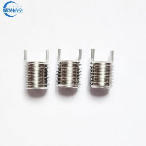 Nickel Plated Stainless Steel 303 Self Cutting Key Locking Threaded Inserts M8