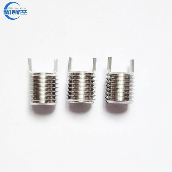 Nickel Plated Stainless Steel 303 Self Cutting Key Locking Threaded Inserts M8