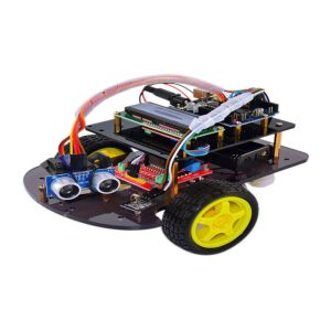 China Ultrasonic Obstacle Arduino Smart Robot Car Avoidance Chassis PCB Material on sale