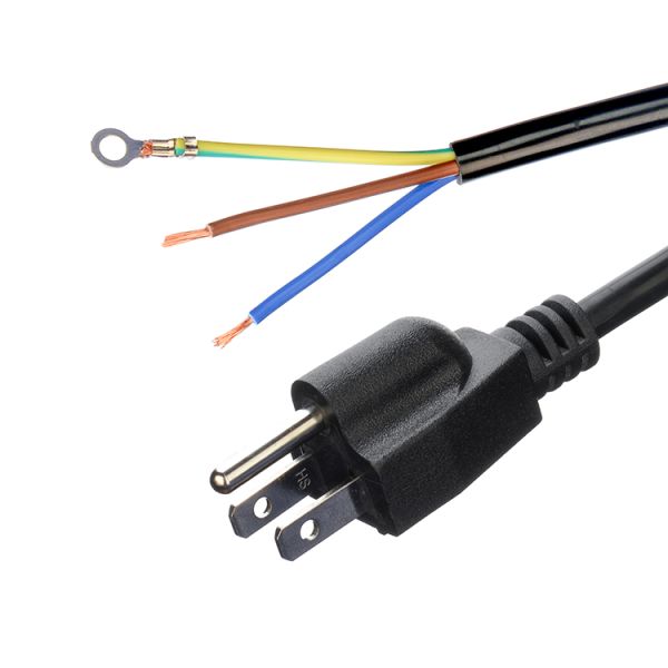 Cable Specification 16/14/18AWG ETL Standard Power Cables for Laptop 15A NEMA-15P 3 Phase Plug Power Cord Making Machine