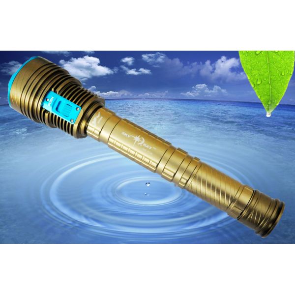 Rechargeable 8000Lm Led Dive Flashlight Scuba Diving Lights 700G Weight