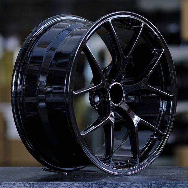 5 split spoke black painted suppliers wheels 18 inch rim racing forged aluminum alloy wheel 5x112 5x114 3 5x120