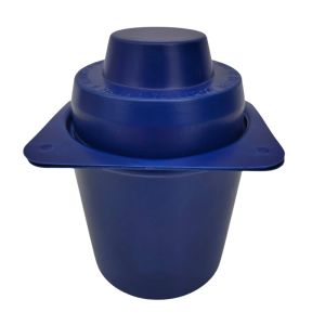 Recyclable Clamshell Plastic Packaging Round Blue Clamshell Plastic Box