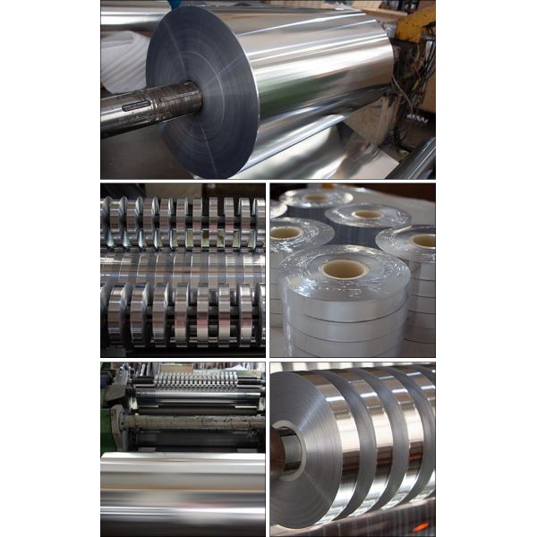 5-50mm Width Single Side Sliver Color AL+PET Laminating Film For Cable Shielding