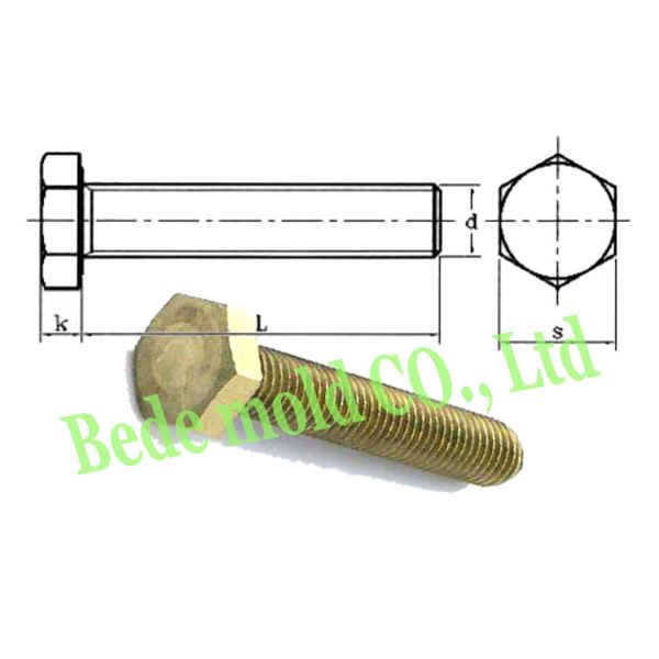 Full Thread Hex Head Bolt Screws DIN933 M4-M40 Stainless Steel A2 Materials