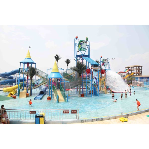 Buy Amusement Water Fortress with Adult Water Slide / Children Waterslide at wholesale prices