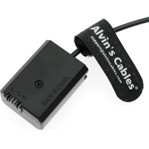 NP-FW50 Dummy Battery to DC Right Angle Power Cable for Sony A7 A7II A7R A7RII