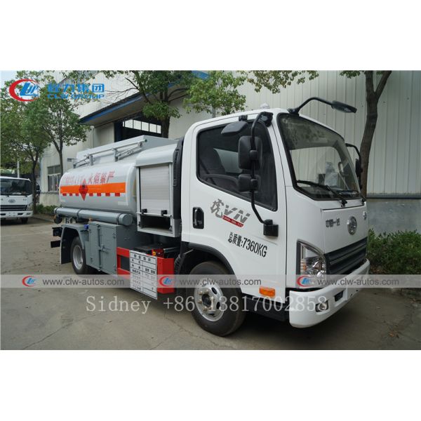 Buy FAW 4X2 5m3 Q235 Carbon Steel Fuel Dispenser Truck at wholesale prices