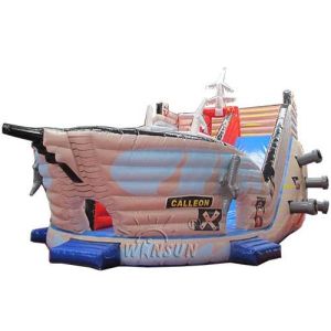 Pirate Ship Style Huge Inflatable Dry Slide Waterproof UV Protective