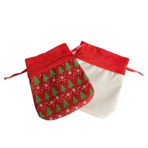 China Customizable Sublimation Christmas Bags Santa Claus Gift Bag on sale