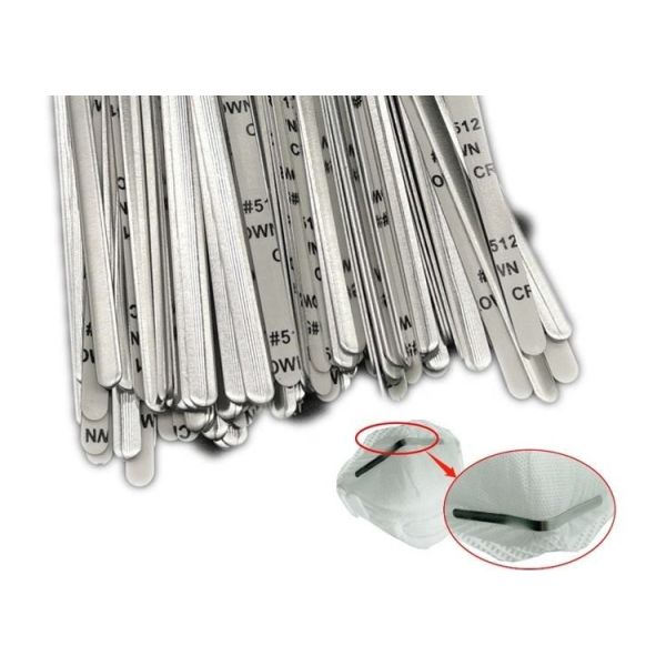 Buy Aluminum Mask Nose Strip Bridge Wire For Face Mask Shied 5mm Fixed at wholesale prices