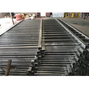 Steel Tubular Fence Panels Customized Size 2.1m x 2.45m Rail 50mm Punched Hot
