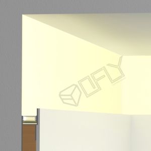 40*16mm Plaster LED Alu Profile With PC Cover For LED Strip Lighting