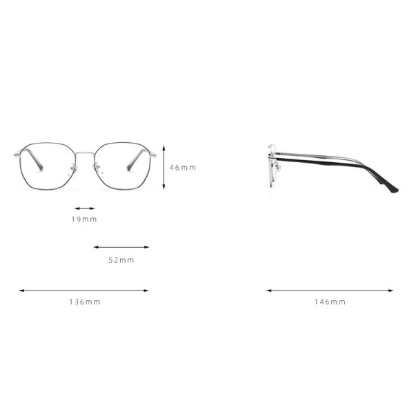 Optical Metal Acetate Eye Glasses Men Women Fashionable Blue Light Glasses