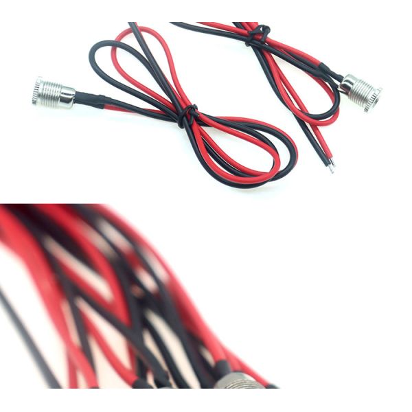 18AWG 10A Metal Threaded Female Socket Mount DC099 5.5x2.1mm 5.5x2.5mm Panel Mount Connector Pigtail DC Power Jack Cable