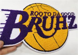 Quality Basketball Team Chenille Letterman Patches For Varsity Jackets Die Cut Edge for sale