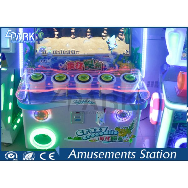 Crazy Crocodile Children Redemption Game Machine Coin Operated 1 Year Warranty