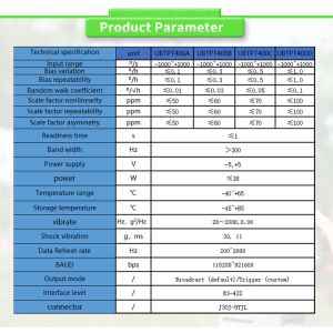 Customized UNIVO UBTPT400Y Fiber Optic Gyroscope Sensor Navigation Inertial