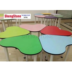 Multi Color Desks And Chairs Compact HPL Panels For Kindergartens And Tutorial