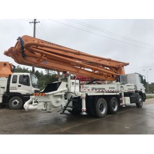 37 Meter 290KW Second Hand Pump Truck 2008 Year Heavy Duty white