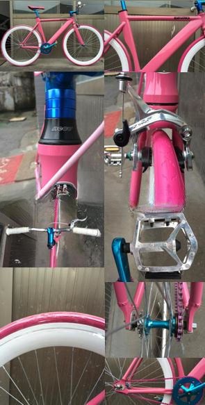 700C Fixed Gear Bike with Front Caliper Brake Aluminium Alloy Frame and Single Speed