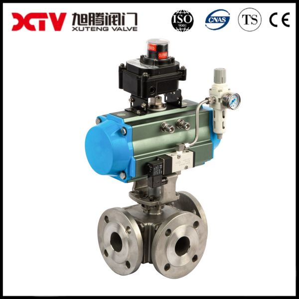 High Platform Square Three-Way Q44F-25P Floating Ball Valve for Different