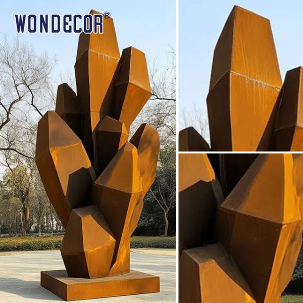 Outdoor Villa Garden Koteng Steel Cactus Sculpture