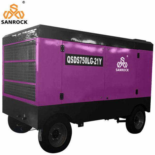 Buy High Pressure Diesel Screw Air Compressor Machine Portable at wholesale prices