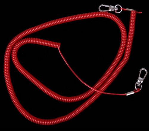 Buy Kayak fishing rod paddle leash for canoes boats bungee velcro paddle board red long tether at wholesale prices