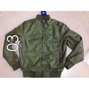 03 Men's pu fashion jacket coat stock