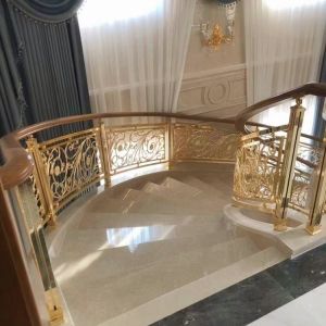 Laser Cut Metal Stair Railing Oxidation Stainless Steel Step Railing