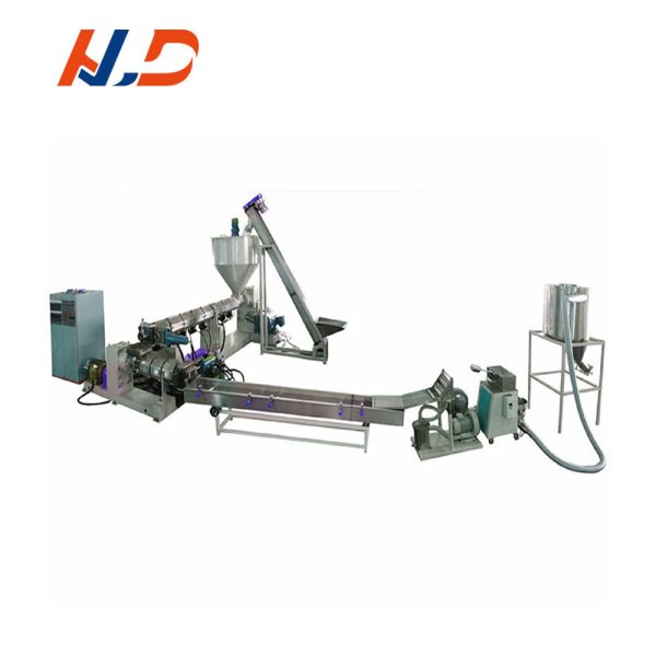 Buy HLD Plastic Extruder Factory 500-1000kg/h Plastic Shoe Sole Material Two Stage Compounding Extruder Machine PLC Control at wholesale prices