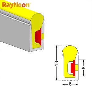 06*13mm Silicone Flexible LED Neon Tube IP65 Anti Drop Side Emitting Flexible