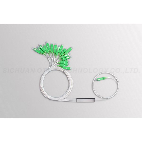 Buy 16 Way Fiber Optic Splitter SC / APC / SC / UPC Steel Tube Type Coupler at wholesale prices